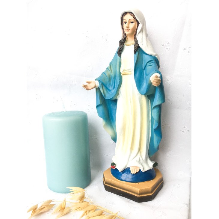 Statue de la Vierge Miraculeuse brune - résine