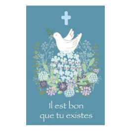 Image de baptême - Couronne à la colombe