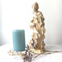 Statue Saint Joseph en bois - 20 cm