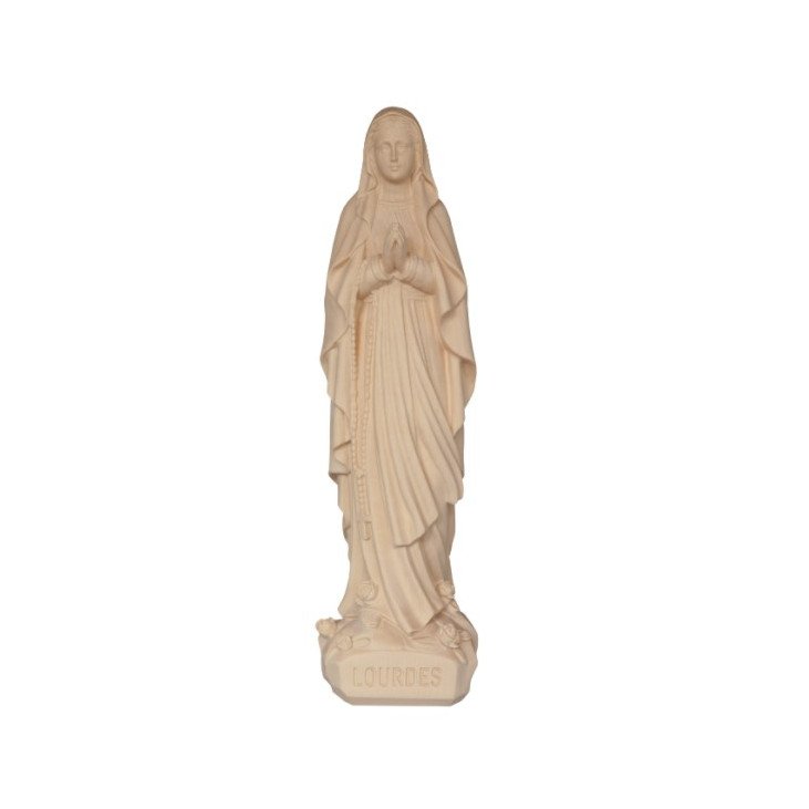 Statue de Notre-Dame de Lourdes en bois - 14 cm