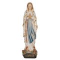 Statue de Notre-Dame de Lourdes - bois polychrome - 14 cm