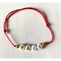 Bracelet petites lettres - Paix