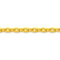 Chaîne maille forçat miroir creuse en or 18 carats - 3,6 mm - 70 cm
