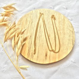 Chaîne maille gourmette 0,8 mm en or 18 carats  - 40 cm