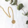 Médaille Saint Georges 18 mm bord épais - plaqué or