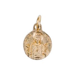 Médaille Sacré-Coeur de Jésus - métal doré - 12 mm