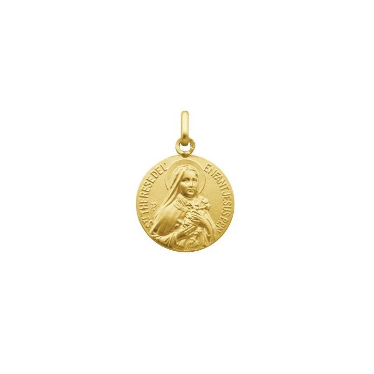 Médaille de Sainte Thérèse en or 18 carats