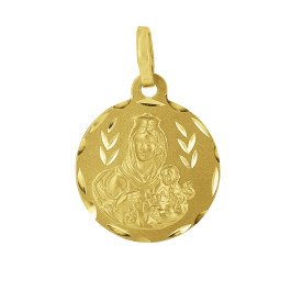 Médaille Scapulaire 16 mm en or 18 carats