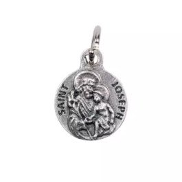 Médaille de Saint Joseph - Métal argenté - 12 mm