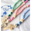 Chapelet pour enfant en perles de silicone + livret d'apprentissage