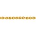 Chaîne maille forçat ronde 45 cm - 1,60 mm - Plaqué Or