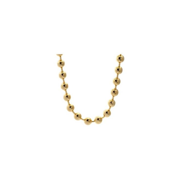 Chaine petits grains 45 cm - 2.5 mm - Plaqué Or