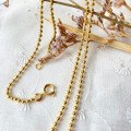Chaine petits grains 45 cm - 2.5 mm - Plaqué Or