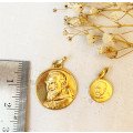 Médaille Padre Pio 18 mm - Plaqué or