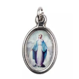Médaille Vierge Miraculeuse - résine couleur