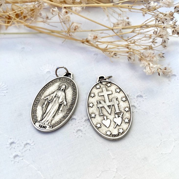 Grande Médaille Miraculeuse - métal argenté