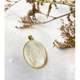 Médaille Miraculeuse en nacre - 34 mm