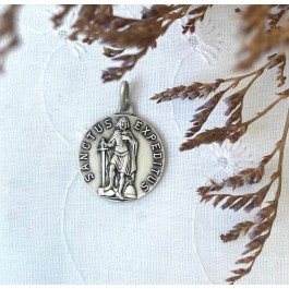 Médaille de Saint Expédit - 18 mm - Argent
