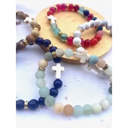 Bracelets religieux en pierres fines