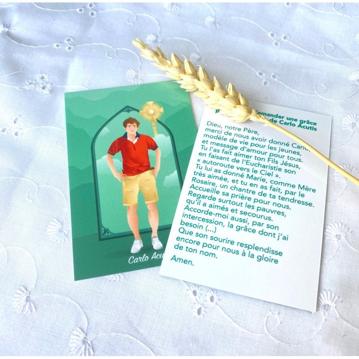 Carte avec prière - Saints d'aujourd'hui