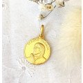 Médaille Sainte Mère Teresa 14 mm - Plaqué or
