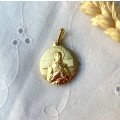 Médaille Saint François - 18 mm - laiton doré