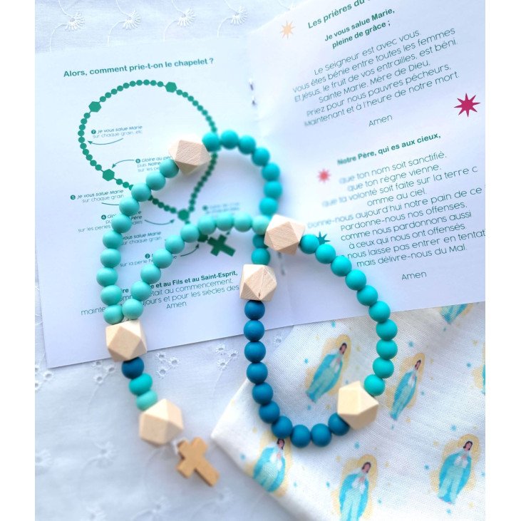 Chapelet en silicone pop avec pochon et livret - édition limitée