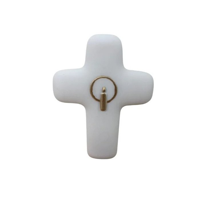 Croix Emany en albâtre avec dorure - croix de la Lumière