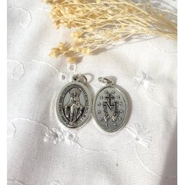 Médaille Miraculeuse 22 mm en métal argenté