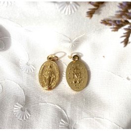 Médaille Miraculeuse 17 mm - métal doré