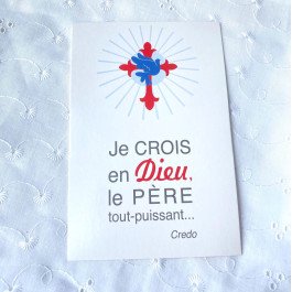 Carte postale à message Biblique – Je crois en Dieu