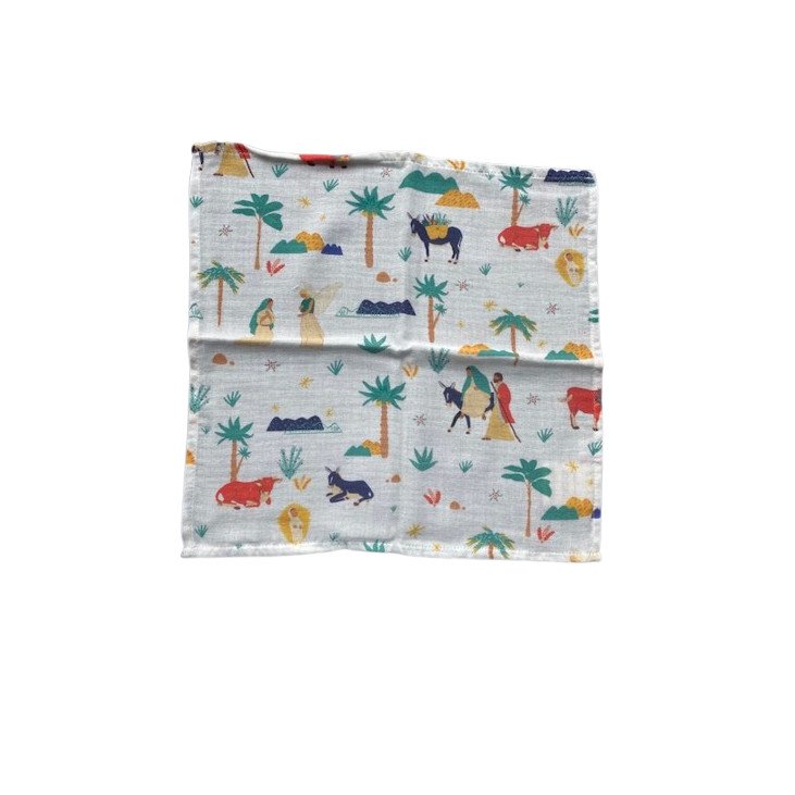 Mini lange bébé Sainte Famille 30 x 30 cm - Caladia-collections