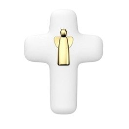 Croix Emany en albâtre avec dorure - croix de l' Ange
