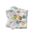 Lange bébé gaze de coton motif Chapelet 60 x 60 cm - Caladia-collections