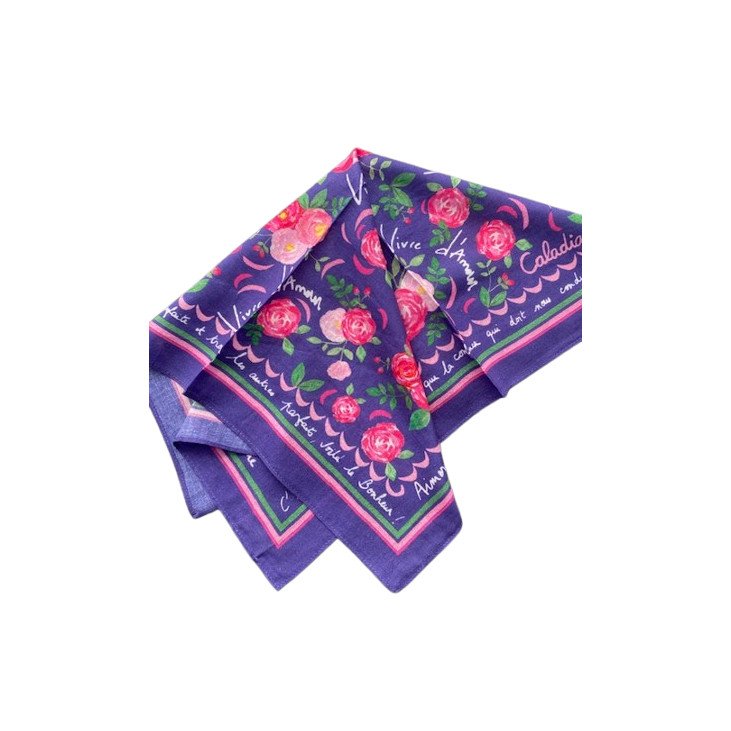 Foulard Vivre d'Amour Violet - 50 cm