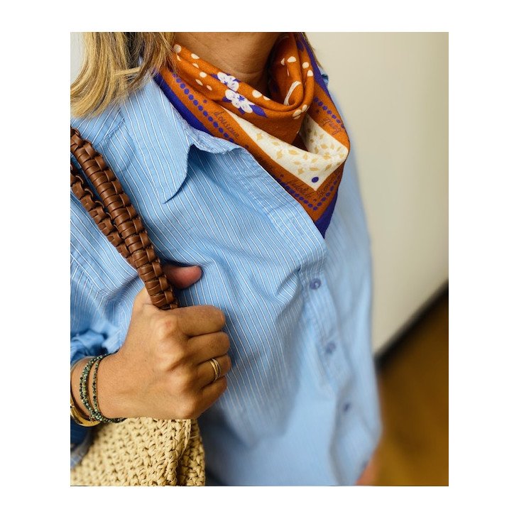 Foulard Ancolie Caramel - 50cm - Caladia