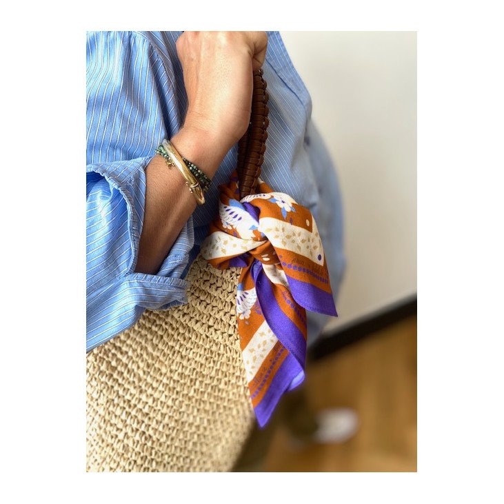 Foulard Ancolie Caramel - 50cm - Caladia