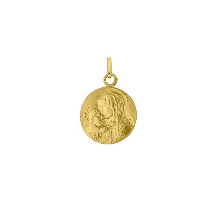 Médaille Vierge à l'Enfant en or 9 carats