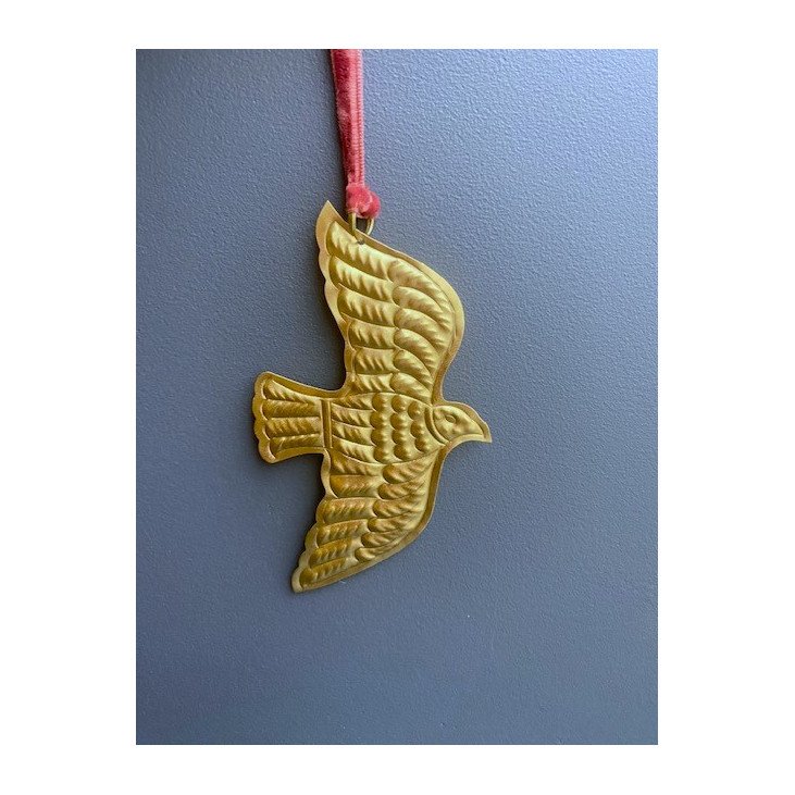 Ex-voto Colombe de l'Esprit Saint en laiton doré - Resplandor