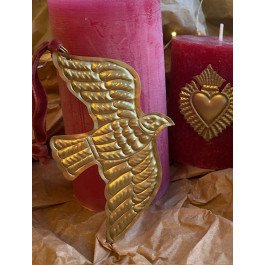 Ex-voto Colombe de l'Esprit Saint en laiton doré - Resplandor