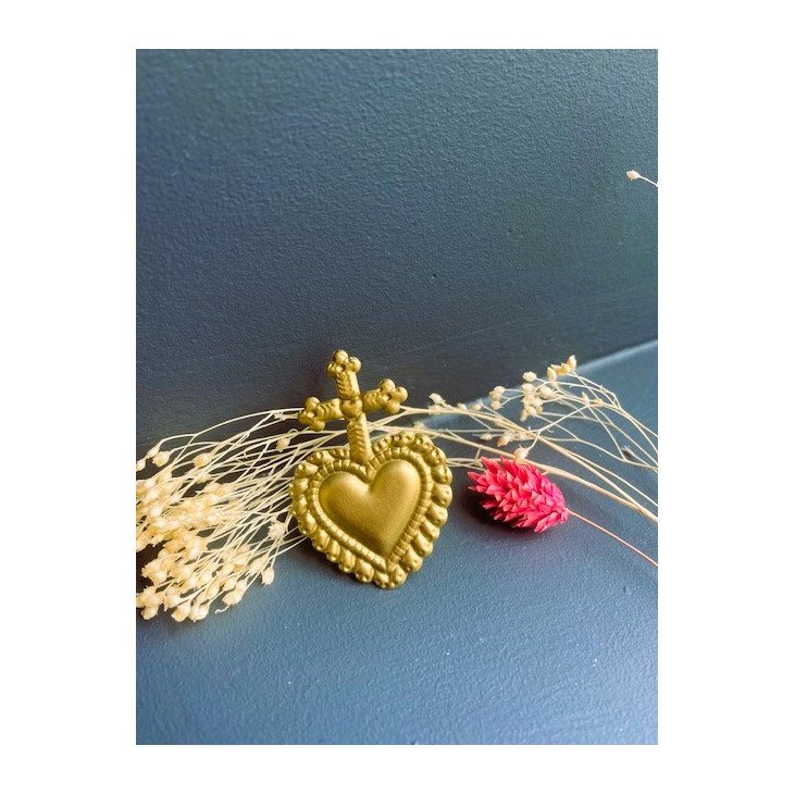 Clou décoratif de bougie Coeur & Croix