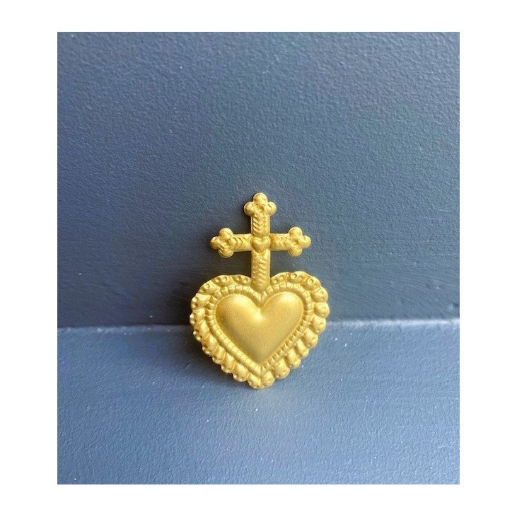 Clou décoratif de bougie Coeur & Croix