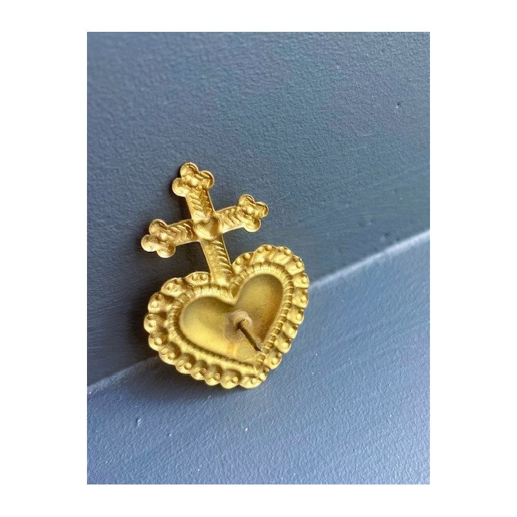 Clou décoratif de bougie Coeur & Croix