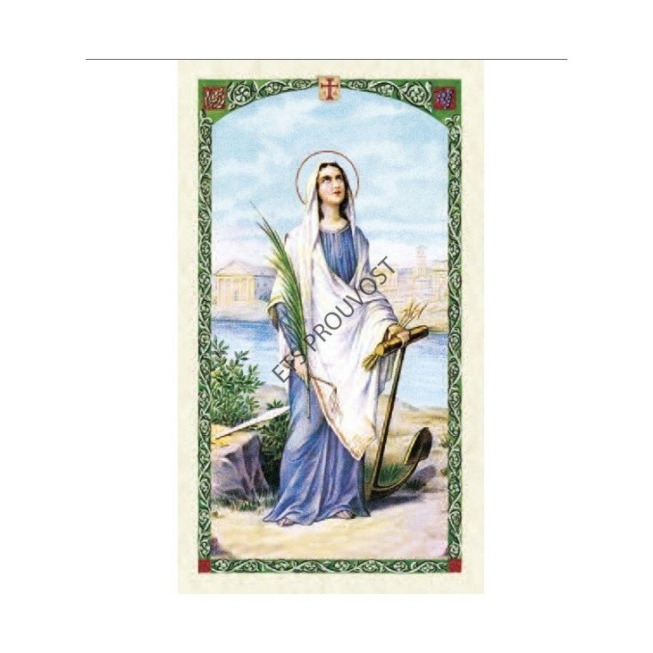 Carte Saint Patron avec prière - plastifiée