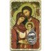 Carte de prière avec médaille en métal - Sainte Famille