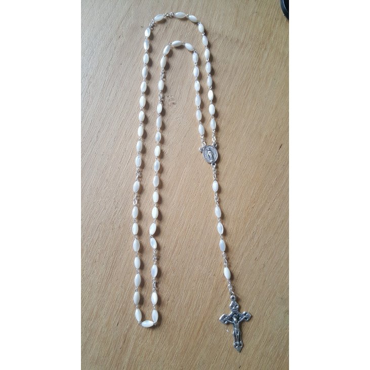 Chapelet Vierge Miraculeuse - Nacre - 42 cm