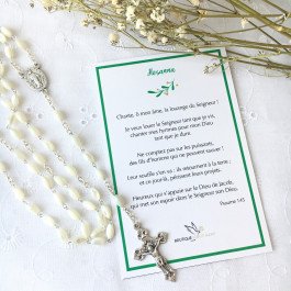 Chapelet Vierge Miraculeuse - Nacre - 42 cm