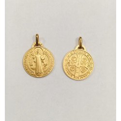 Médaille Saint Benoît - plaqué or