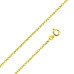 Chaine maille forçat diamantée 60 cm - 1.5 mm - Plaqué Or