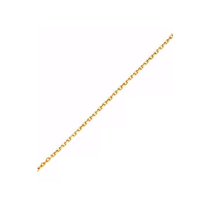 Chaine maille forçat en or 18 carats - 1 mm - 50 cm